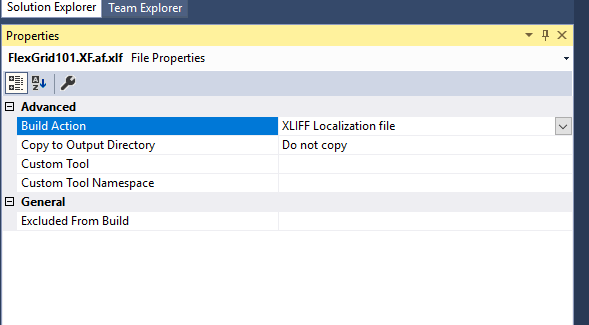 XLIFF localization file