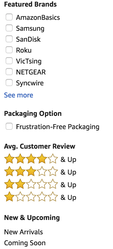 Example of an Amazon Filter