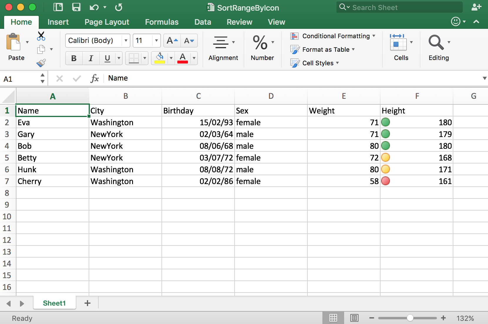 Sort data with your spreadsheet API