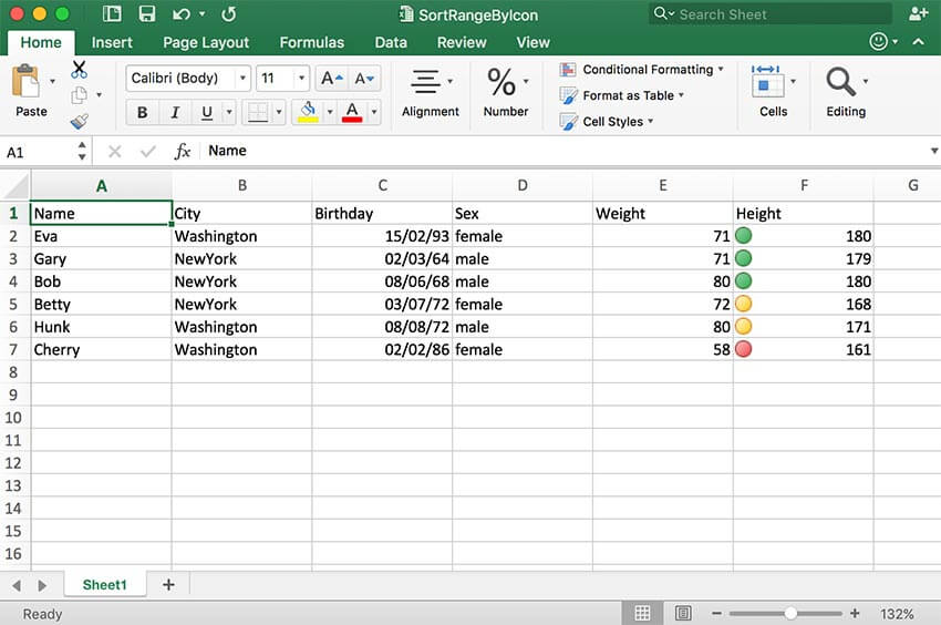 GrapeCity Documents for Excel, Java - Apply sorting