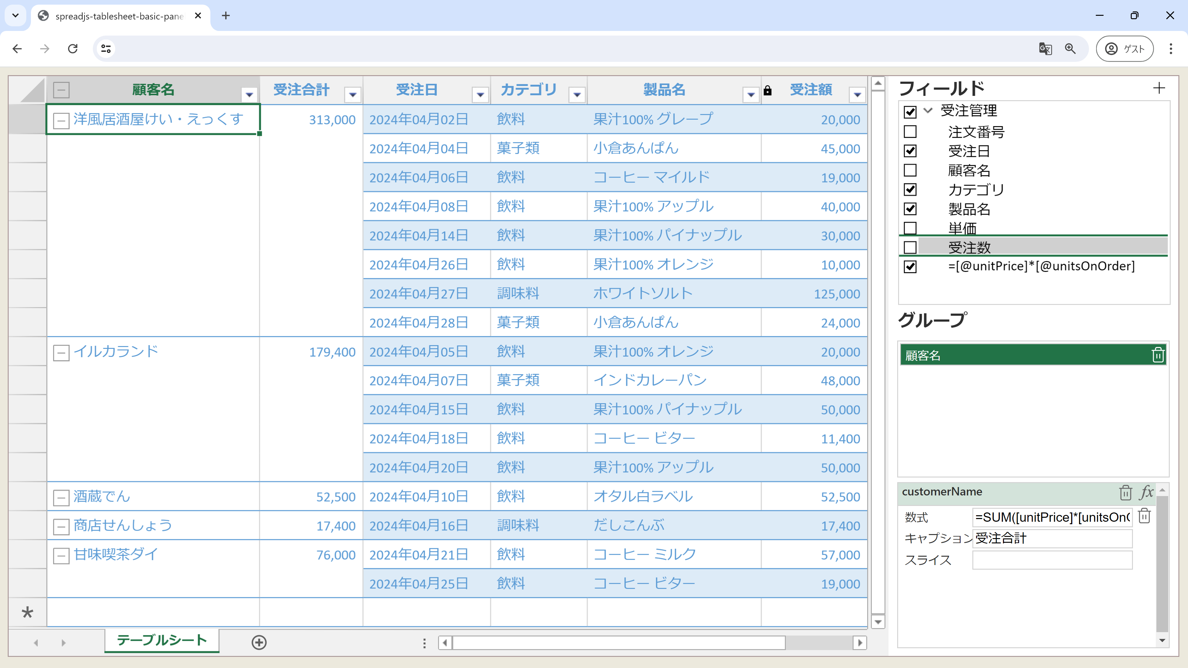 インタラクティブなデータ分析