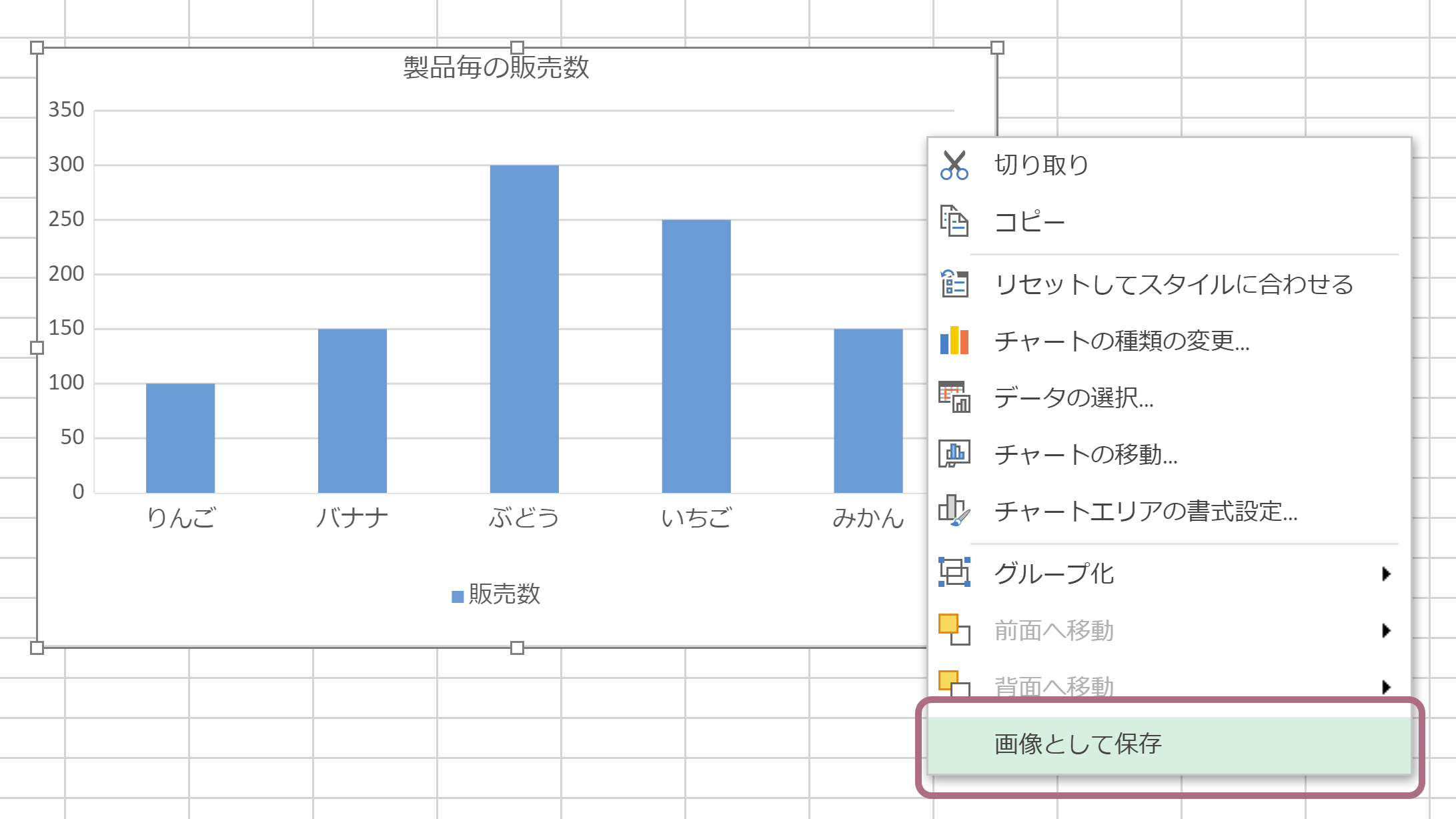 チャートや図形が画像として保存可能に